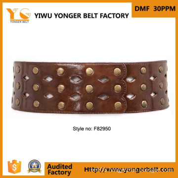 Wide Good Quality Fashion Studded Special Women Elastic Belt for Dress